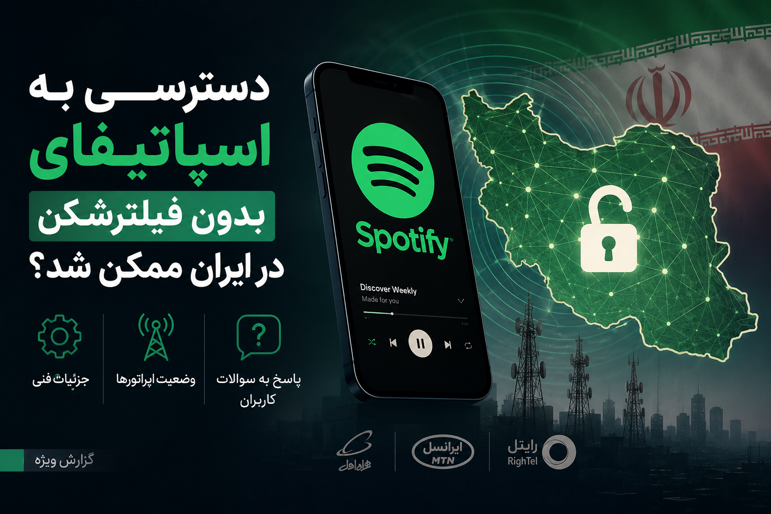 دسترسی به اسپاتیفای بدون فیلترشکن در ایران ممکن شد؟ / جزئیات فنی، وضعیت اپراتورها و پاسخ به سوالات کاربران دسترسی به اسپاتیفای بدون فیلترشکن در ایران ممکن شد؟ / جزئیات فنی، وضعیت اپراتورها و پاسخ به سوالات کاربران